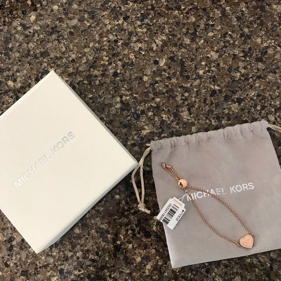 Michael Kors Rose Gold adjustable Heart Bracelet - Picture 2 of 5